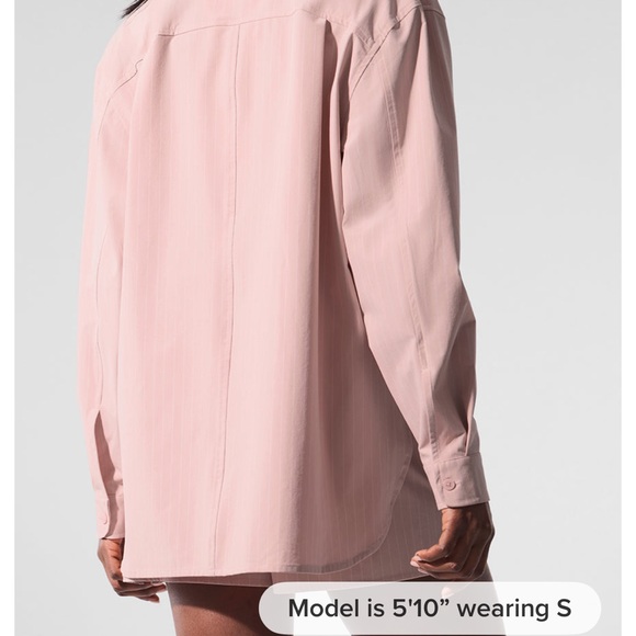 ALO Yoga Pink Button Down Shirt - Picture 2 of 5
